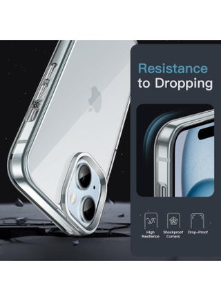 Clear Case Cover For iPhone 15, Shockproof, flexible TPU, Bumper Cover Transparent Anti scratch TPU, Full Camera Protection, Designed For iPhone 15 - view 3